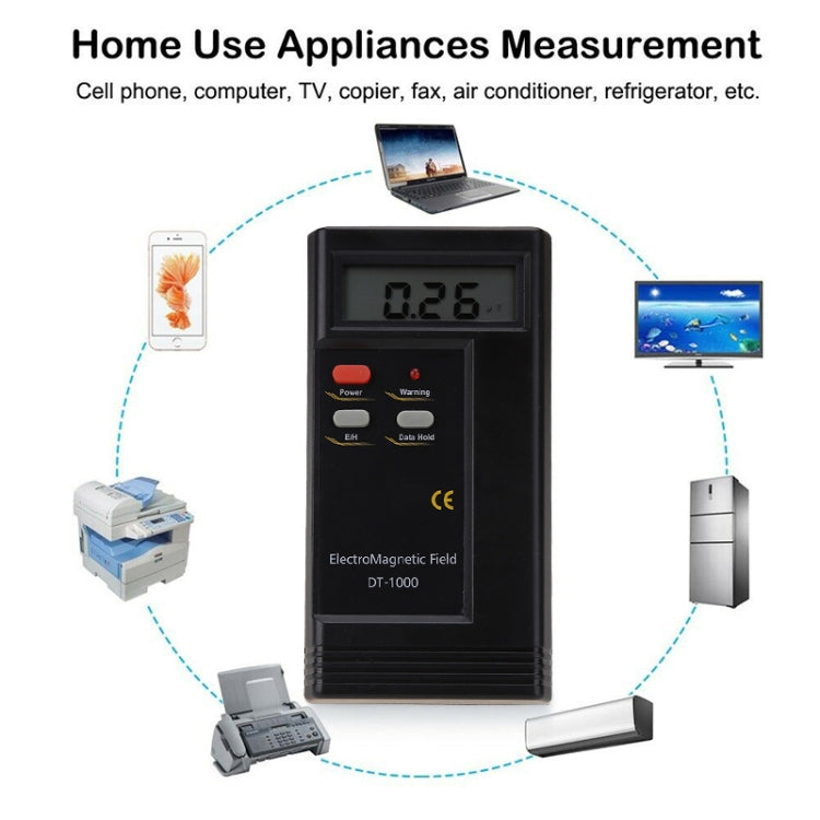 DT-1000 Radiation Electromagnetic Detector Measuring Range 5-1999 Electromagnetic Field Intensity Detector - Consumer Electronics by buy2fix | Online Shopping UK | buy2fix