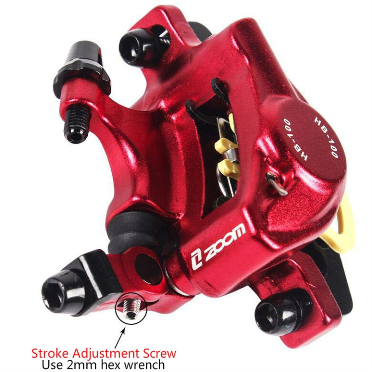 ZOOM HB100 Mountain Bike Hydraulic Brake Caliper Folding Bike Cable Pull Hydraulic Disc Brake Caliper, Style:Front(Black) - Bicycle Brake Parts by Zoom | Online Shopping UK | buy2fix