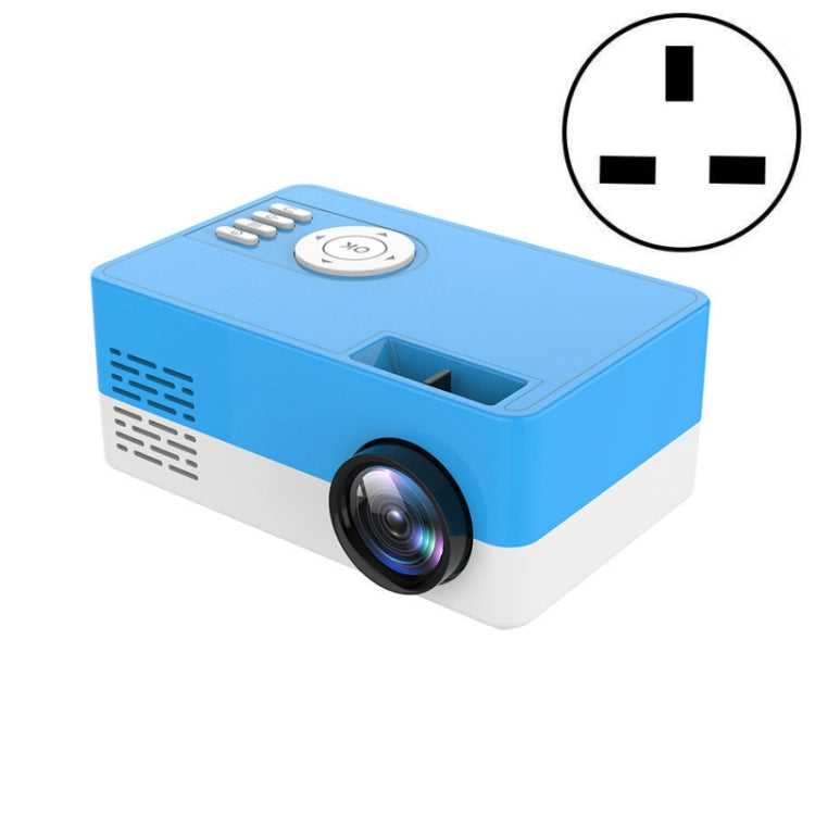 S261/J16 Home Mini HD 1080P Portable LED Projector, Support TF Card / AV / U Disk, Plug Specification:UK Plug(Blue White) - Consumer Electronics by buy2fix | Online Shopping UK | buy2fix