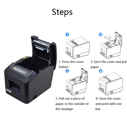 Xprinter XP-A160M Thermal Printer Catering Bill POS Cash Register Printer, Style:US Plug(Network Port LAN) - Consumer Electronics by Xprinter | Online Shopping UK | buy2fix