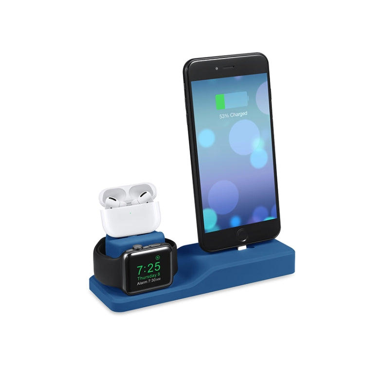 Mobile Phone Charging Stand for iPhone / Apple Whtch 5 / AirPods Pro(Classic Blue) - Multifunction Charger by buy2fix | Online Shopping UK | buy2fix