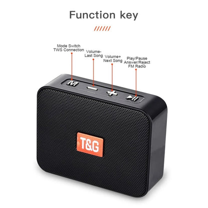T&G TG166 Color Portable Wireless Bluetooth Small Speaker(Brown) - Mini Speaker by T&G | Online Shopping UK | buy2fix