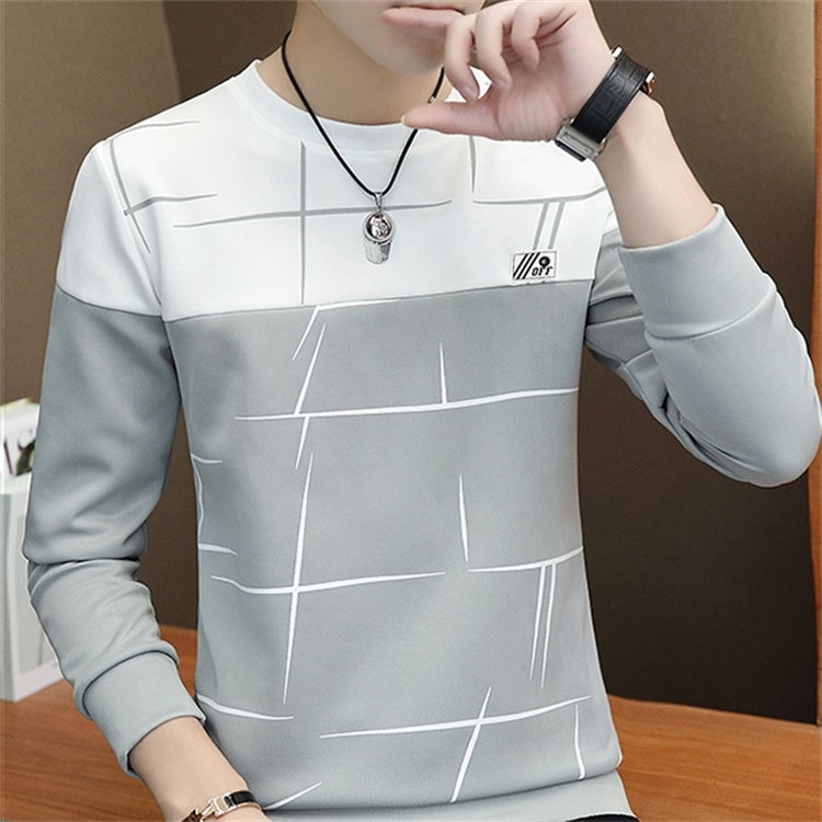 Long Sleeve Crew Neck Printed SweaterShirt Bottoming Shirt, Size: M(Black) - Short Sleeve by buy2fix | Online Shopping UK | buy2fix