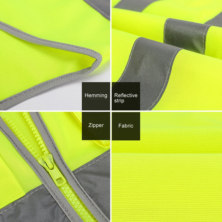 Multi-pockets Safety Vest Reflective Workwear Clothing, Size:XXL-Chest 130cm(Yellow) - Reflective Safety Clothing by buy2fix | Online Shopping UK | buy2fix