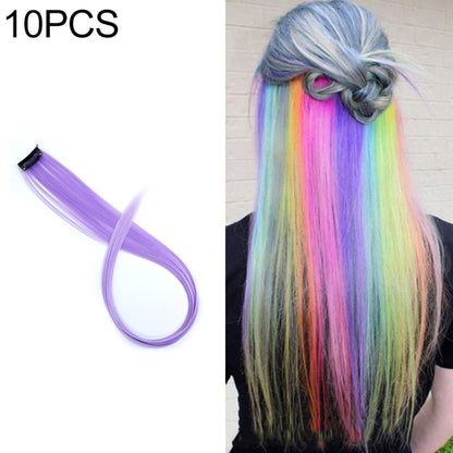 10 PCS Chemical Fiber Wig One-Step Gradient Color Single Card Wig, Stretched Length:24inches(21#) - Wigs by Alileader | Online Shopping UK | buy2fix