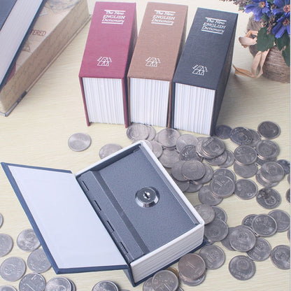 Mini Dictionary Safe Box Book Secret Security Lock Cash Money Coin Storage Jewellery key Locker(Black) - Security by buy2fix | Online Shopping UK | buy2fix