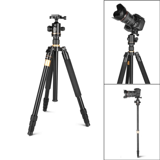 Q222 Portable 4-Section Folding Legs Aluminum Alloy Tripod Mount Monopod Holder with Ball Heads - Camera Accessories by buy2fix | Online Shopping UK | buy2fix