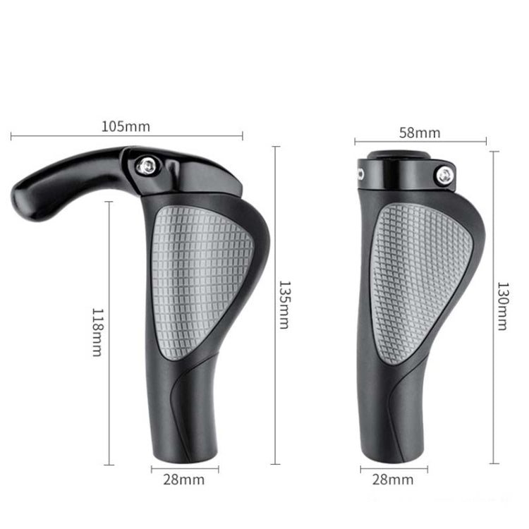 1 Pair CXWXC Bicycle Handlebar Cover Mountain Bike Bullhorn Rubber Handlebar Cover Riding Accessories, Style:HL-G311-1A - Outdoor & Sports by CXWXC | Online Shopping UK | buy2fix