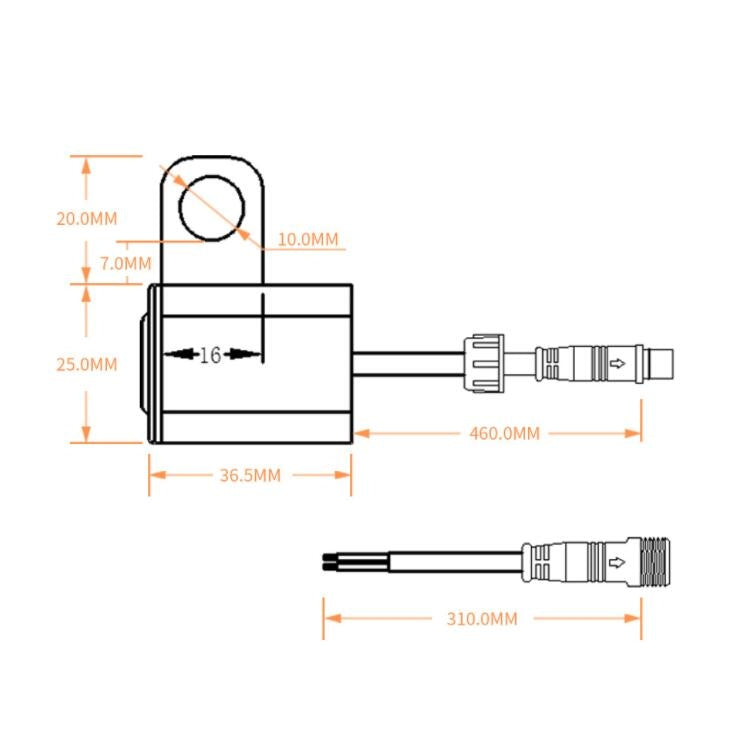 2 PCS / Set Motorcycle LED Lights Rearview Mirror Left And Right Switches Waterproof Boat-Shaped Switches - Others by buy2fix | Online Shopping UK | buy2fix