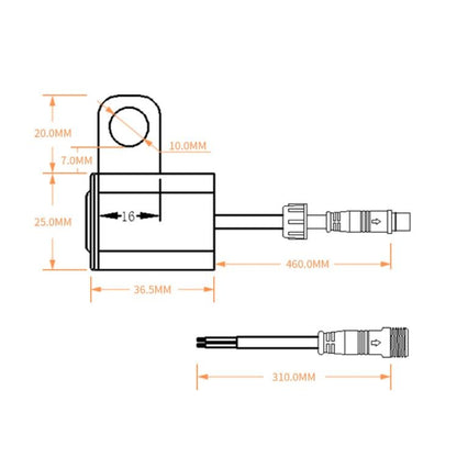 2 PCS / Set Motorcycle LED Lights Rearview Mirror Left And Right Switches Waterproof Boat-Shaped Switches - Others by buy2fix | Online Shopping UK | buy2fix