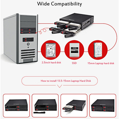 OImaster MR-6401 Four-Bay Chassis Built-In Optical Drive Hard Disk Box - Optical Drives Cases by OImaster | Online Shopping UK | buy2fix