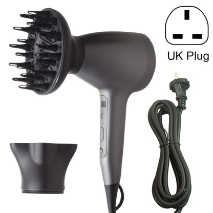 Lescolton 9809 Household Smart High-power Cold Hot Wind Leafless Negative Ion Hair Dryer with Hair Comb, Plug Type:UK Plug(Black) - Home & Garden by Lescolton | Online Shopping UK | buy2fix