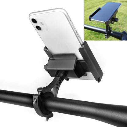 CYCLINGBOX Aluminum Alloy Mobile Phone Holder Bicycle Riding Takeaway Rotatable Metal Mobile Phone Bracket, Style:Handlebar Installation(Black) - Holders by CYCLINGBOX | Online Shopping UK | buy2fix