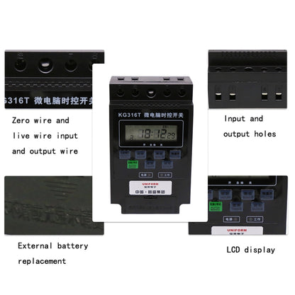 KG316T Microcomputer Automatic Timing Switch High-Power Time Controller 220V 30A Transformer - Consumer Electronics by buy2fix | Online Shopping UK | buy2fix