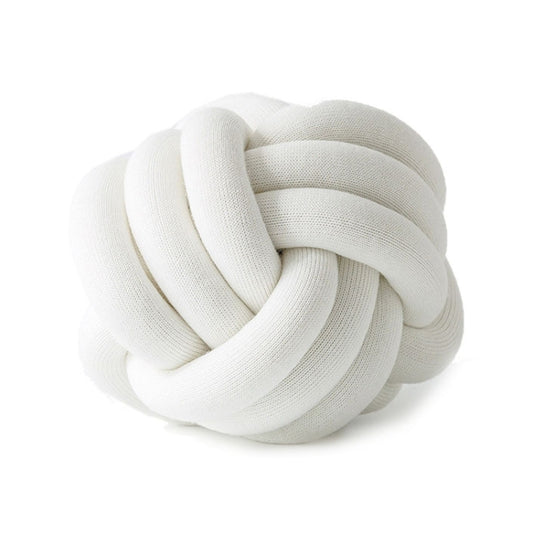 Hand-Made Knotted Ball Pillow, Size: Diameter: 25~30cm(White) - Cushions & Pillows by buy2fix | Online Shopping UK | buy2fix