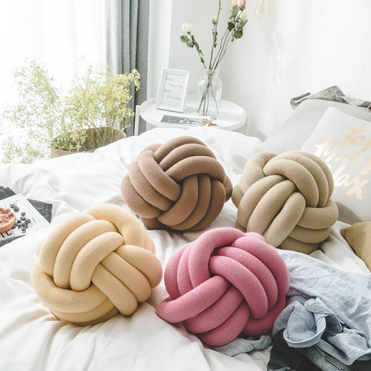 Hand-Made Knotted Ball Pillow, Size: Diameter: 25~30cm(Pink) - Cushions & Pillows by buy2fix | Online Shopping UK | buy2fix