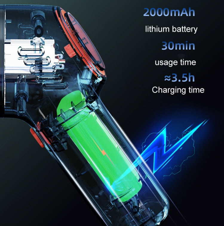 SHANEN 120W 8000Pa Car Vacuum Cleaner Car Wireless Charging High-Power Powerful Mini Handheld Vacuum Cleaner Black Filterx2/Storage Bag - Vacuum Cleaner by buy2fix | Online Shopping UK | buy2fix