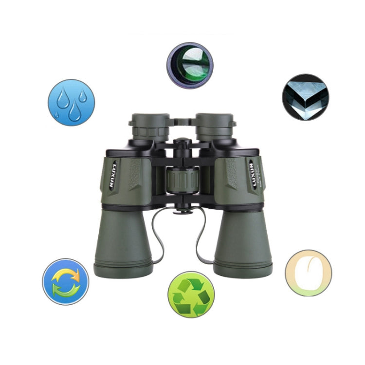 Luxun 20X50 Outdoor Binoculars  Low Light Night Vision Non-Infrared High Power Binoculars(ArmyGreen) - Binoculars by LUXUN | Online Shopping UK | buy2fix