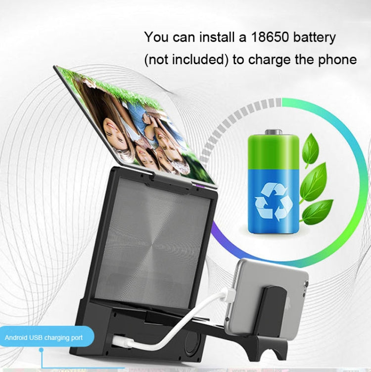 L8 8.5 Inch Mobile Phone Screen Amplifier Bluetooth Subwoofer Speaker Phone Amplifier - Screen Magnifier by buy2fix | Online Shopping UK | buy2fix