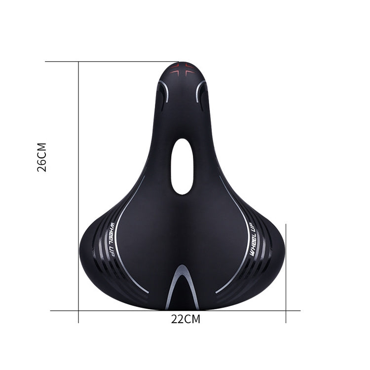 Wheel Up Bicycle Seat Saddle Mountain Bike Road Bike Bicycle Seat Riding Equipment Accessories(Black) - Bicycle Saddle by Wheel Up | Online Shopping UK | buy2fix