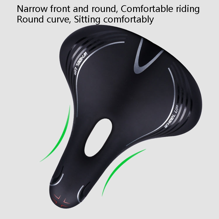 Wheel Up Bicycle Seat Saddle Mountain Bike Road Bike Bicycle Seat Riding Equipment Accessories(Black) - Bicycle Saddle by Wheel Up | Online Shopping UK | buy2fix