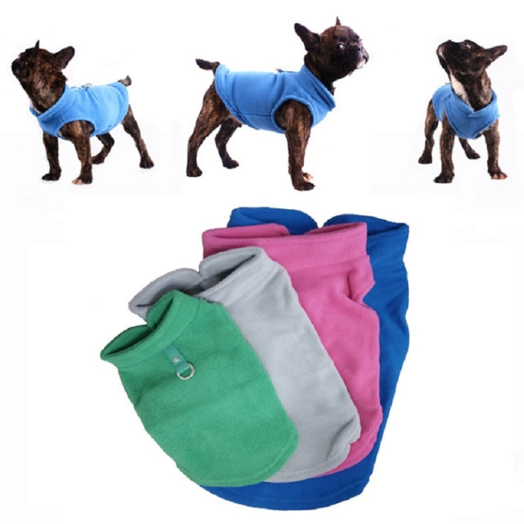 Winter Polar Flannel Pet Clothes French Bulldog Coat Pug Costumes Jacket for Dogs for Puppy Dogs, Size:XL(Dark Blue) - Home & Garden by buy2fix | Online Shopping UK | buy2fix