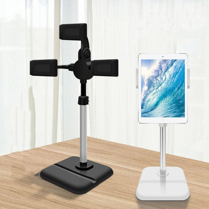 Telescopic Adjustment Live Frame Desktop Tablet Mobile Phone Bracket, Specification: K06 Three-seat  (Black) - Stand by buy2fix | Online Shopping UK | buy2fix