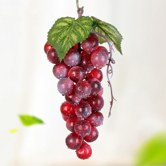 4 Bunches 36 Red Grapes Simulation Fruit Simulation Grapes PVC with Cream Grape Shoot Props - Camera Accessories by buy2fix | Online Shopping UK | buy2fix