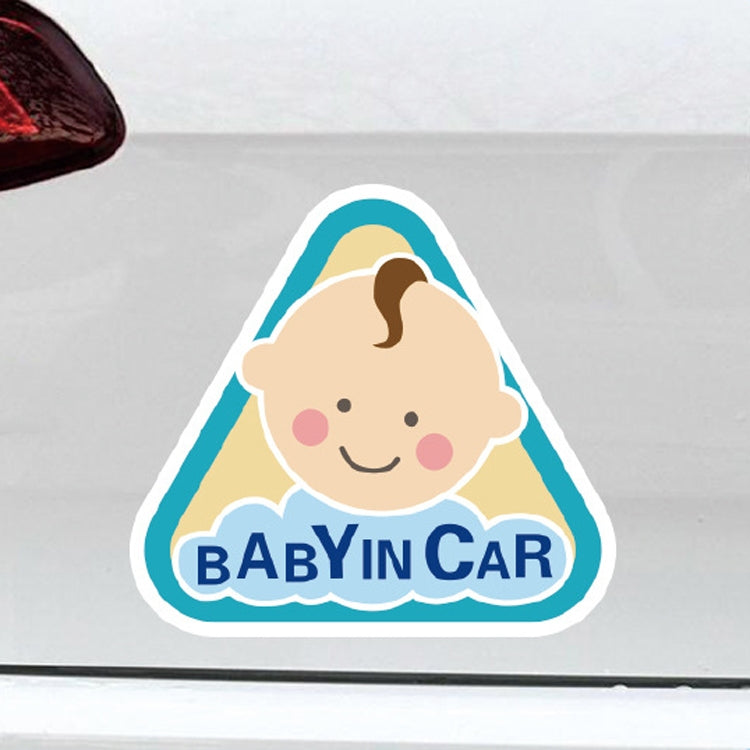 10 PCS There Is A Baby In The Car Stickers Warning Stickers Style: CT223 Baby M Blue Child Adhesive Stickers - Warning Sticker by buy2fix | Online Shopping UK | buy2fix