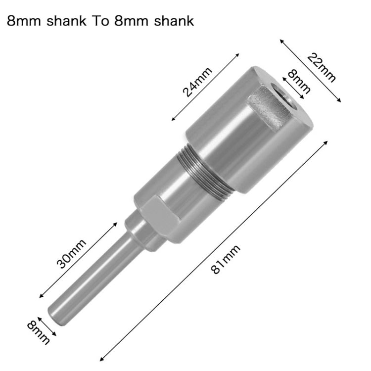 8mm To 8mm Engraving Trimming Machine Extension Pole Converter - Others by buy2fix | Online Shopping UK | buy2fix