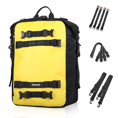 Rhinowalk Multi-Function Motorcycle Rear Seat Bag Combination Rear Shelf Pannier, Colour: Yellow 30L - Bags & Luggages by Rhinowalk | Online Shopping UK | buy2fix