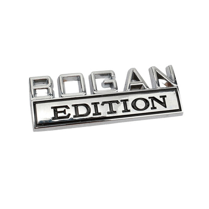 2 PCS Modified Side Door Metal Car Stickers Bogan Edition Label Leaf Board Nameplate Label(Silver Black) - Decorative Sticker by buy2fix | Online Shopping UK | buy2fix