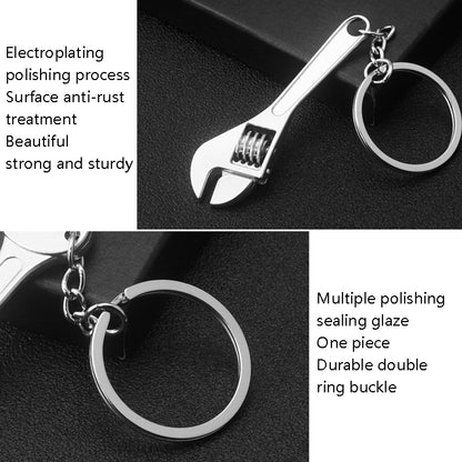 10 PCS Tool Metal Keychain Car Key Ring Pendant, Colour: H-541 Crooked Nose Pliers - Key Rings by buy2fix | Online Shopping UK | buy2fix