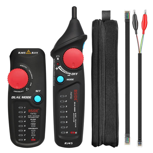 BSIDE FWT82 Analog And Digital Dual-Mode Anti-Interference Intelligent Line Finder Network Cable Tracker - Lan Cable and Tools by BSIDE | Online Shopping UK | buy2fix