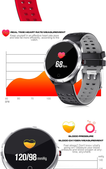 Q88 Smart Watch IP68 Waterproof Men Sports Smartwatch Android Bluetooth Watch Support Heart Rate / Call Reminder / Pedometer / Sleep Monitoring / Tracker(Black Grey) - Smart Wear by buy2fix | Online Shopping UK | buy2fix