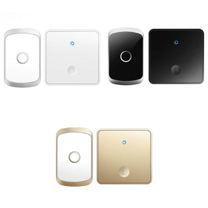 CACAZI FA50 1 For 1 Push-button Self-generating Wireless Doorbell, Plug:US Plug(Black) - Wireless Doorbell by CACAZI | Online Shopping UK | buy2fix