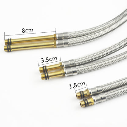 4 PCS Weave Stainless Steel Flexible Plumbing Pipes Cold Hot Mixer Faucet Water Pipe Hoses High Pressure Inlet Pipe, Specification: 70cm 8cm Copper Rod - Home & Garden by buy2fix | Online Shopping UK | buy2fix