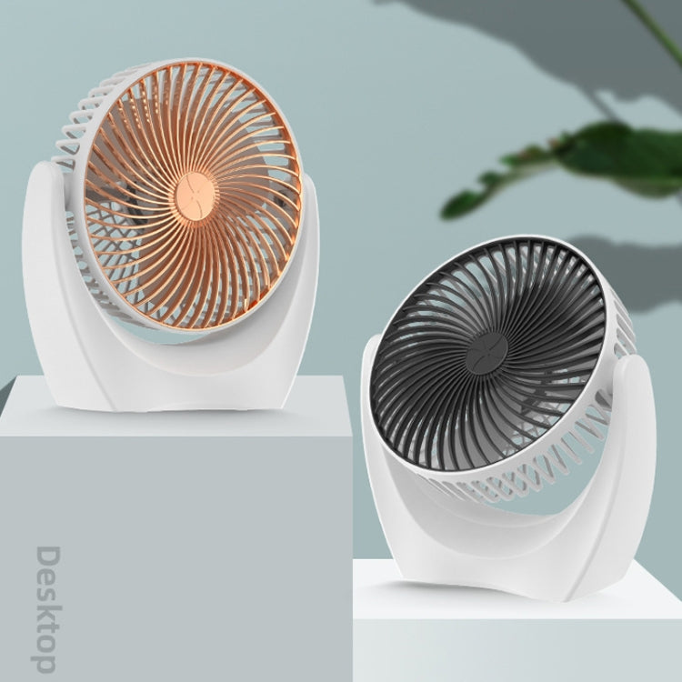 USB Desktop Fan Mini Home Dormitory Portable Fan, Colour: U Type (Gold) - Consumer Electronics by buy2fix | Online Shopping UK | buy2fix