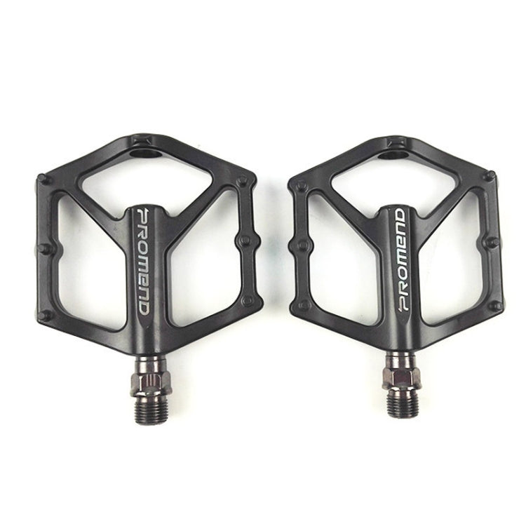 1 Pair PROMEND PD-M46 Bicycle Pedal Aluminum Alloy CNC Bearing Palin Pedal(Black) - Pedals by PROMEND | Online Shopping UK | buy2fix