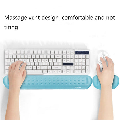 Baona Silicone Memory Cotton Wrist Pad Massage Hole Keyboard Mouse Pad, Style: Mouse Pad (Blue) - Mouse Pads by Baona | Online Shopping UK | buy2fix