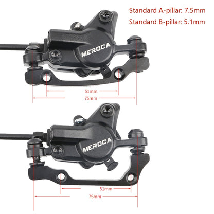 Meroca M800 Bicycle Brake Mountain Bike Universal Bilateral Brake Oil Pressure Disc Brake, Style: Right Front 800mm + Disc Brake - Outdoor & Sports by Meroca | Online Shopping UK | buy2fix