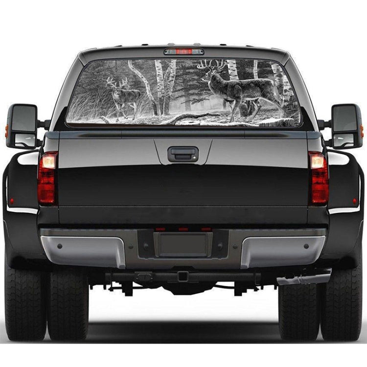 D-828 Forest Hunting Deer Rear Window Glass Stickers Truck SUV Car Post-Gear Window Stickers, 135X36cm - In Car by buy2fix | Online Shopping UK | buy2fix