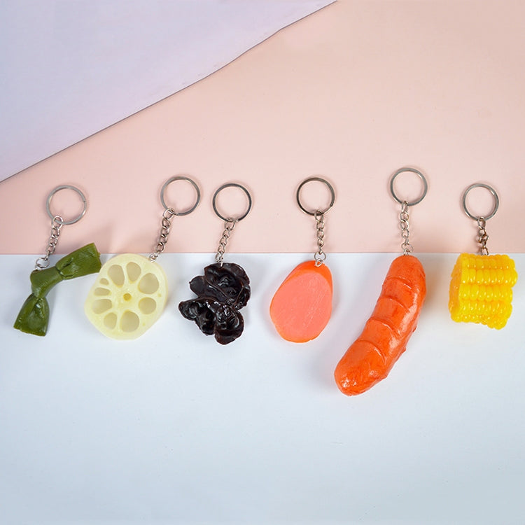 5 PCS Keychain Ham Sausage PVC Simulation Vegetable Model Pendant Creative Play House Small Toys - Model Toys by buy2fix | Online Shopping UK | buy2fix