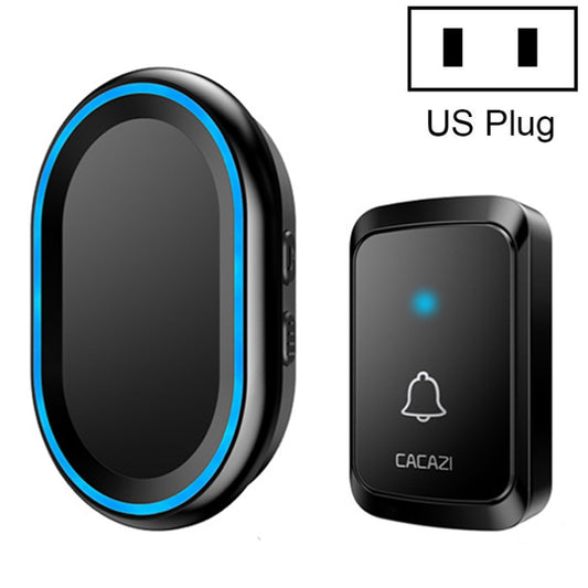 CACAZI A80 1 For 1 Wireless Music Doorbell without Battery, Plug:US Plug(Black) - Security by CACAZI | Online Shopping UK | buy2fix