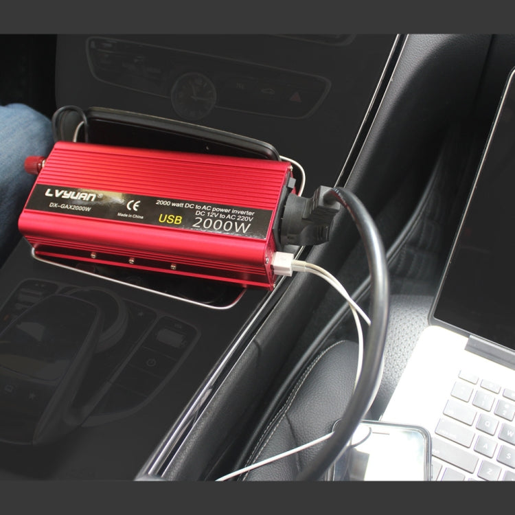 LVYUAN Car Inverter Dual USB Power Converter, Specification: 12V to 220V 1500W - In Car by LVYUAN | Online Shopping UK | buy2fix