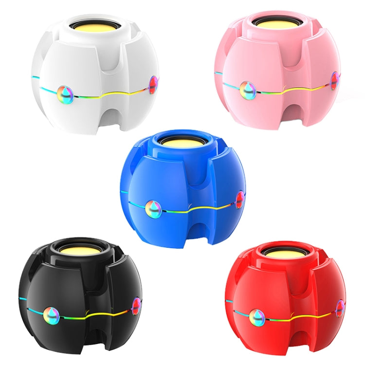 RGB Light Effect Gyro Shape Wireless Bluetooth Audio(Pink) - Mini Speaker by buy2fix | Online Shopping UK | buy2fix