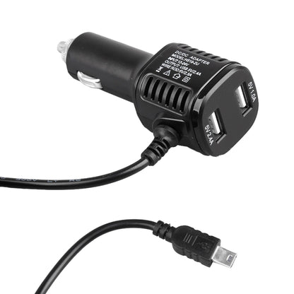 H519 Car Charger Driving Recorder Power Cord Dual USB With Display Charging Line, Specification: Micro Left Elbow - In Car by buy2fix | Online Shopping UK | buy2fix