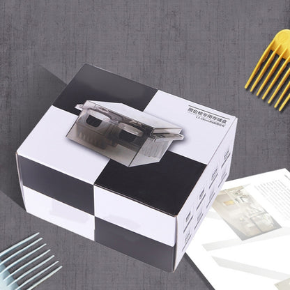S8035 Clipper Fiber Comb Storage Box Hair Salon Limit Comb Computer Storage Box(Transparent Black) - Hair Trimmer by buy2fix | Online Shopping UK | buy2fix