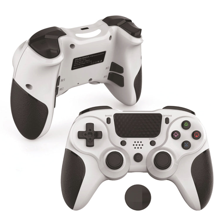 MB-P913 PC Six-Axis Somatosensory Back Key Programming Dual Vibration Bluetooth Gamepad For PS4 Pro(Black White) - Gamepads by buy2fix | Online Shopping UK | buy2fix