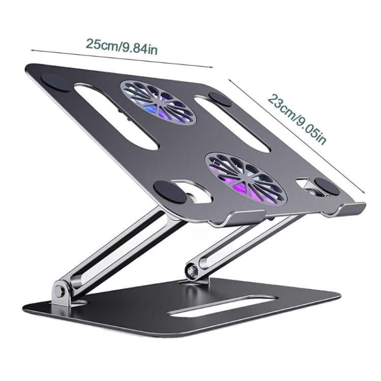 BONERUY P43F Aluminum Alloy Folding Computer Stand Notebook Cooling Stand, Colour: Grey - Cooling Pads by BONERUY | Online Shopping UK | buy2fix